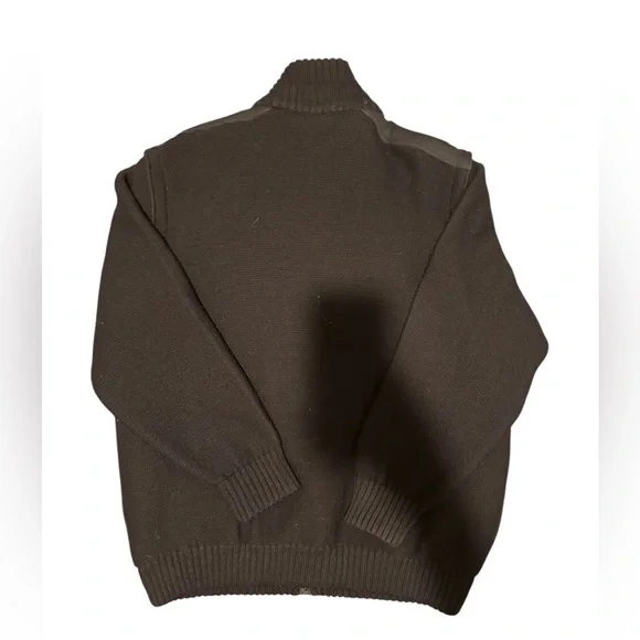 PAUL & SHARK Yachting MEN'S Black HEAVY WOOL KNIT REVERSIBLE JACKET Size XXL